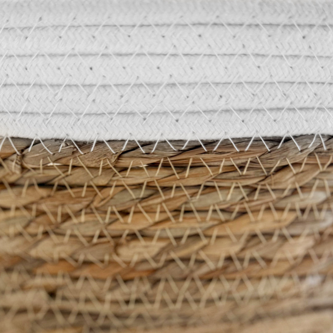 Handmade Woven Rattan Cat Bed with Cushion