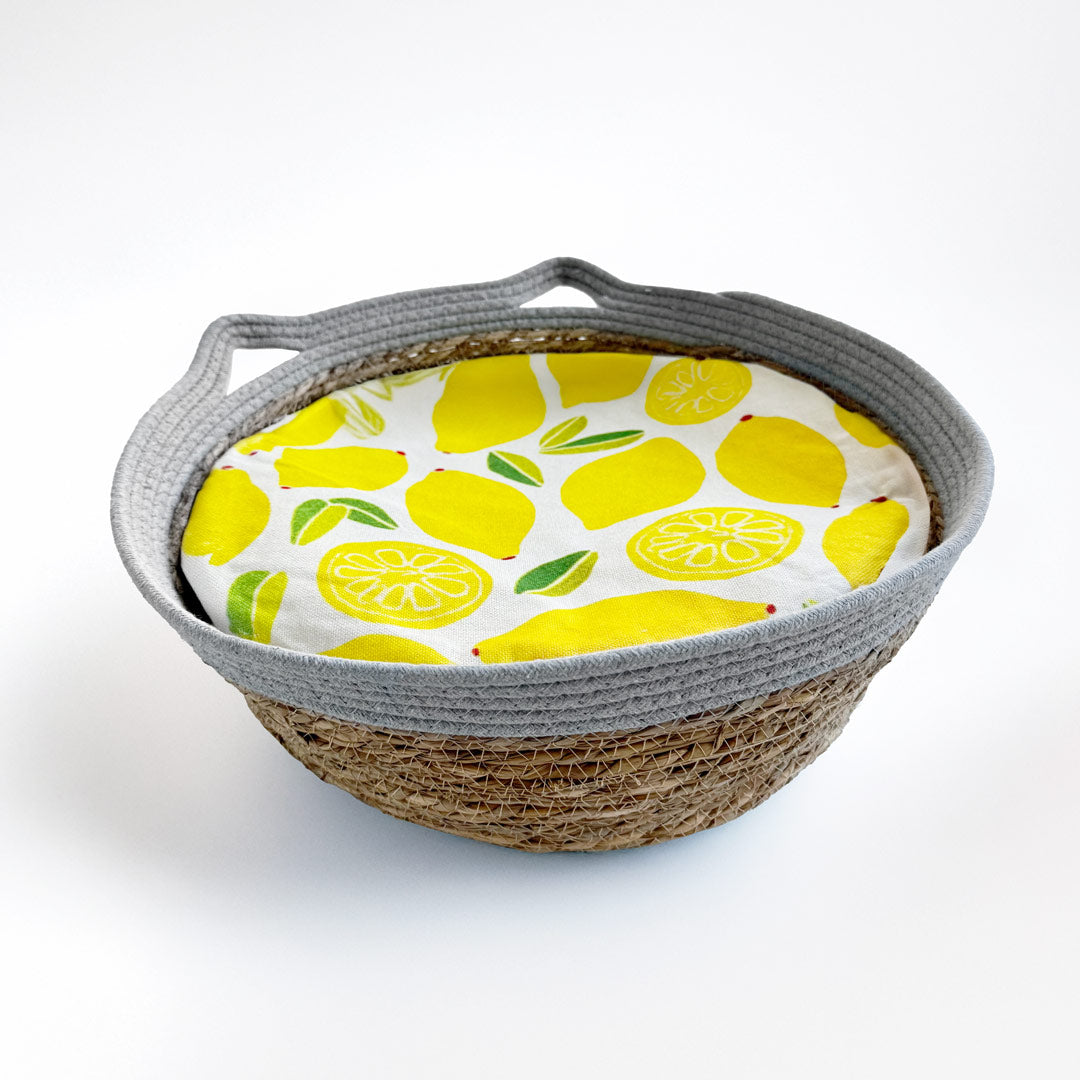 Handmade Woven Rattan Cat Bed with Cushion