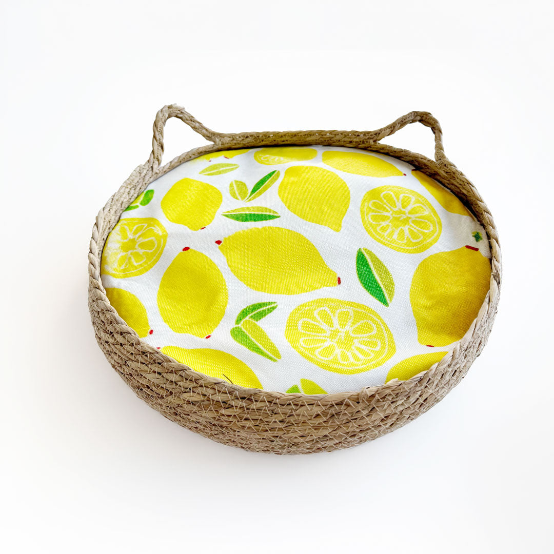 Handmade Woven Rattan Cat Bed with Cushion