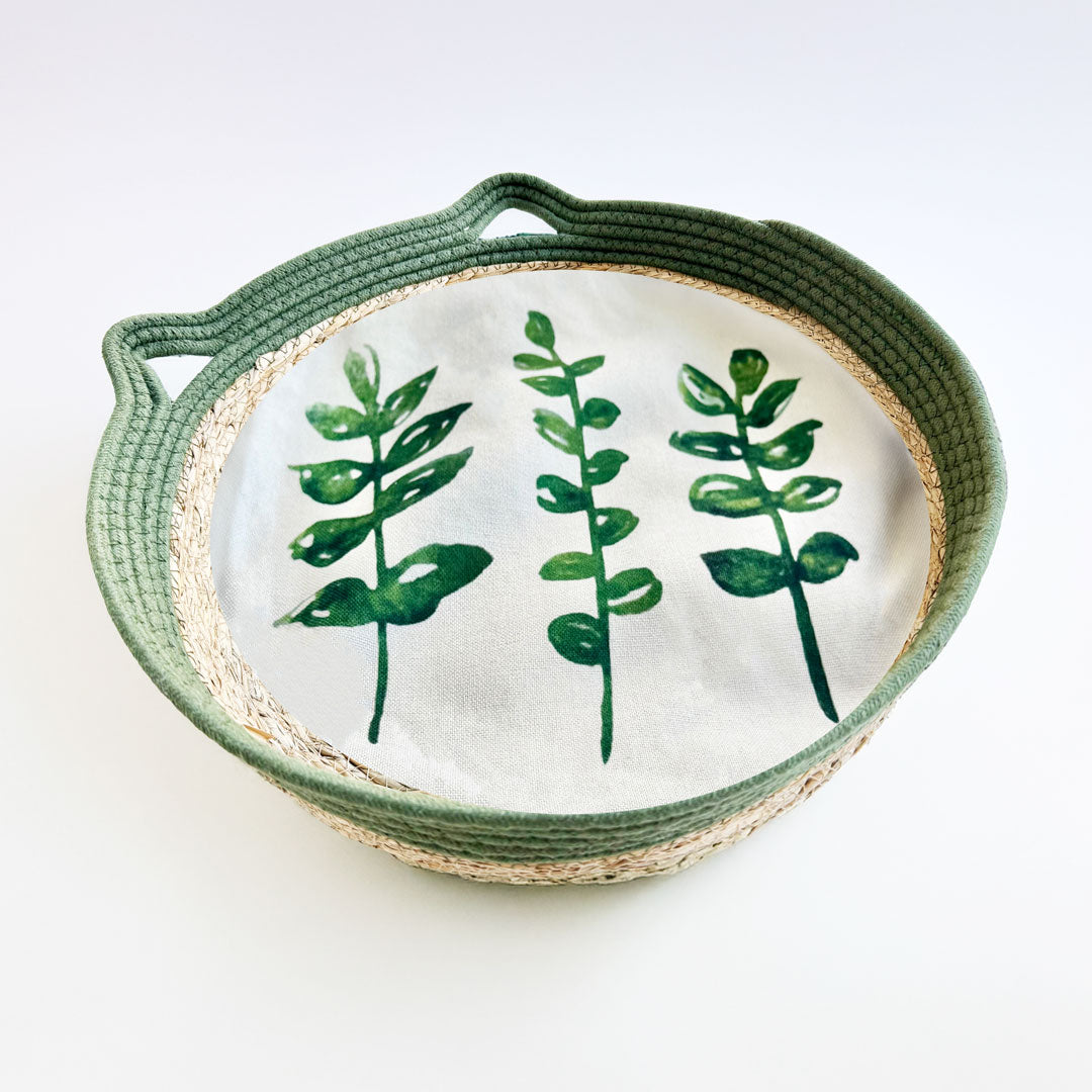 Handmade Woven Rattan Cat Bed with Cushion